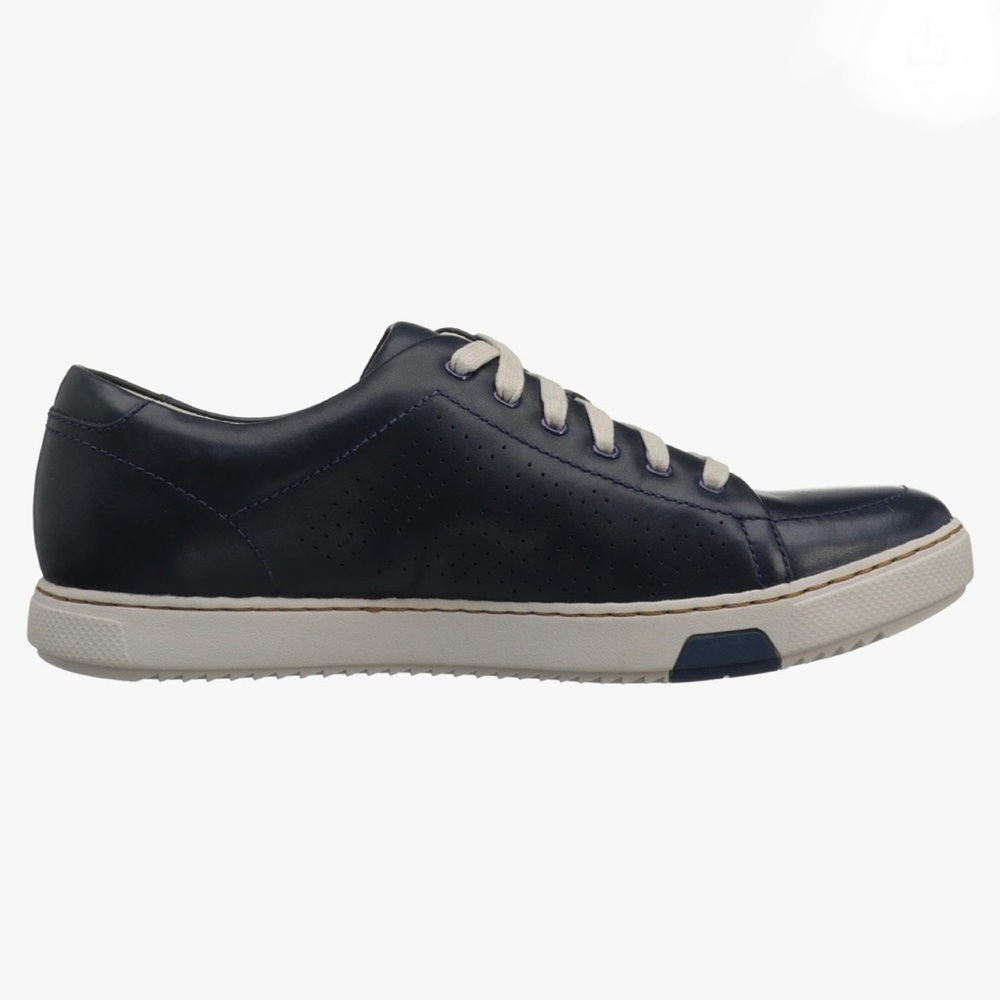 Clarks Men's Niven Life Oxford Navy Blue Leather Sneakers 12 - Picture 2 of 15